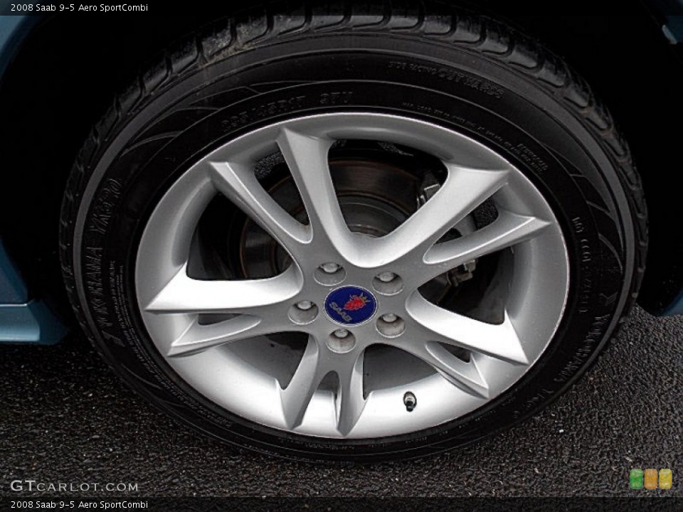 2008 Saab 9-5 Aero SportCombi Wheel and Tire Photo #76866615