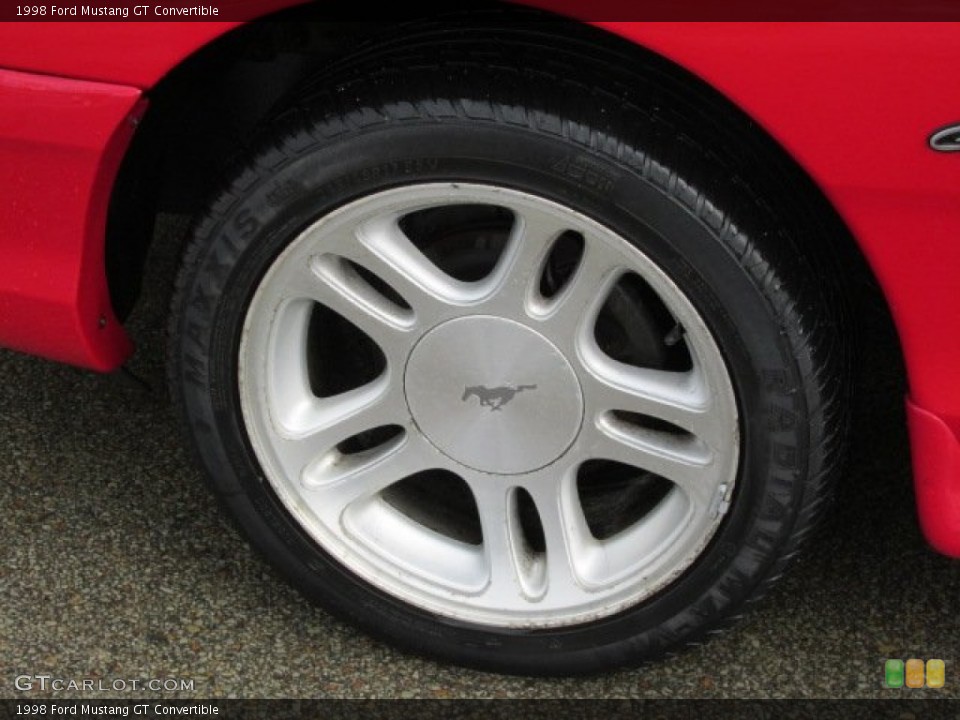 1998 Ford Mustang GT Convertible Wheel and Tire Photo #76900009