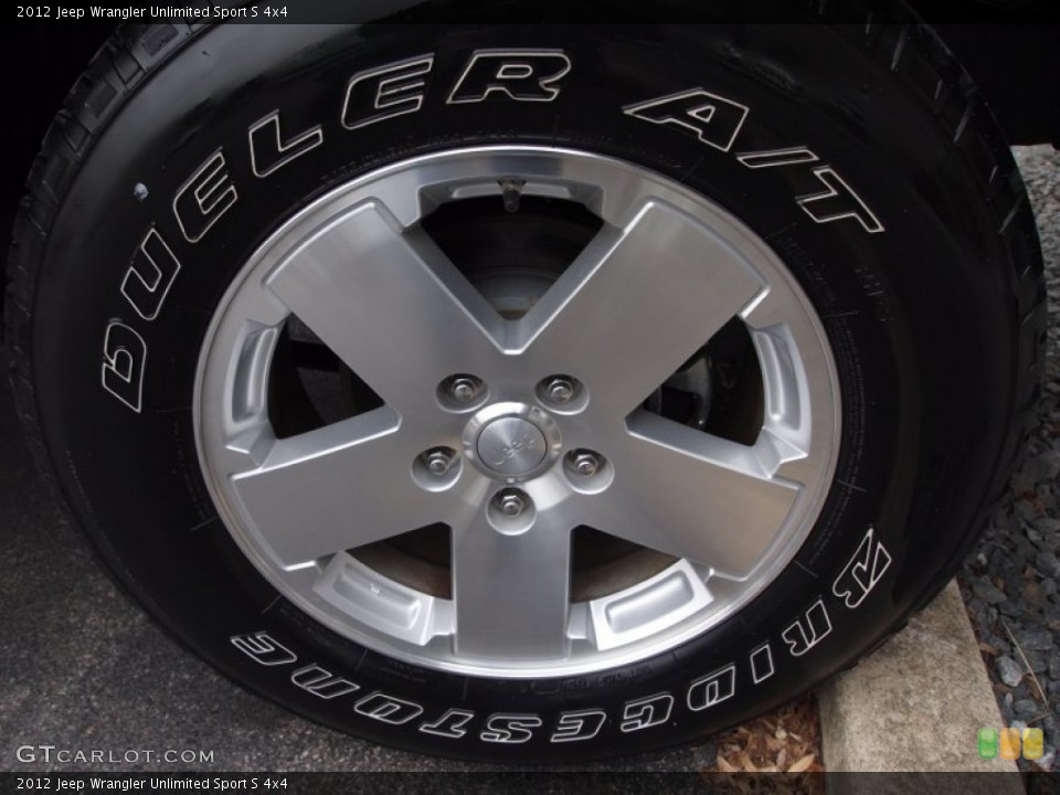 2012 Jeep Wrangler Unlimited Sport S 4x4 Wheel and Tire Photo #77002128