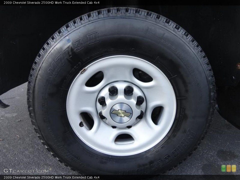 2009 Chevrolet Silverado 2500HD Work Truck Extended Cab 4x4 Wheel and Tire Photo #77024524
