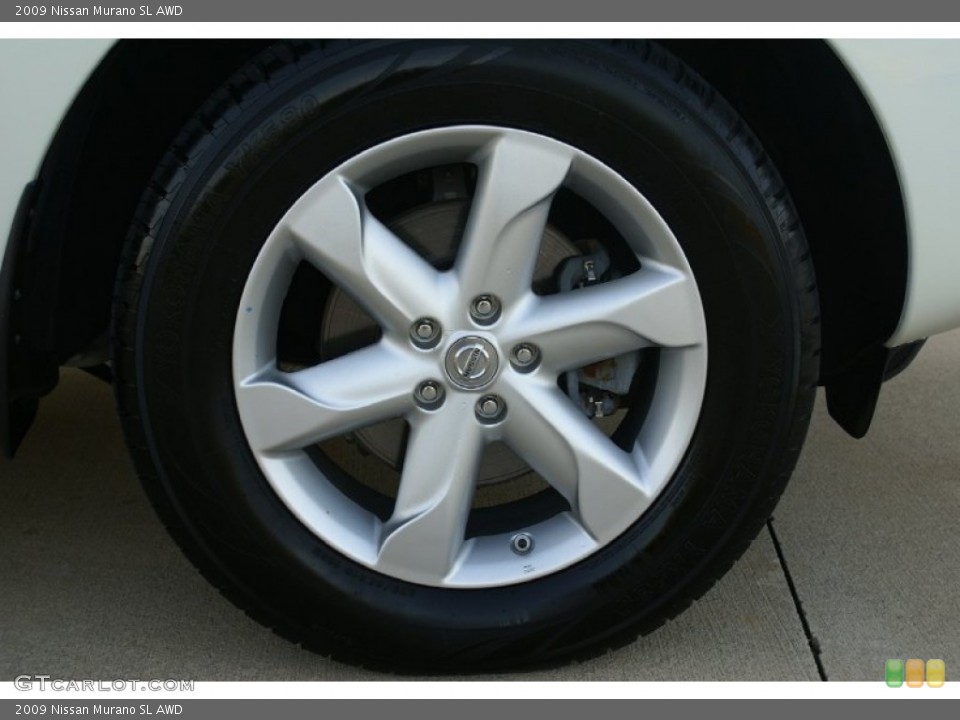 2009 Nissan Murano SL AWD Wheel and Tire Photo #77031933