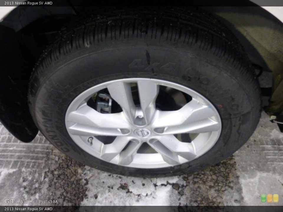 2013 Nissan Rogue SV AWD Wheel and Tire Photo #77040879