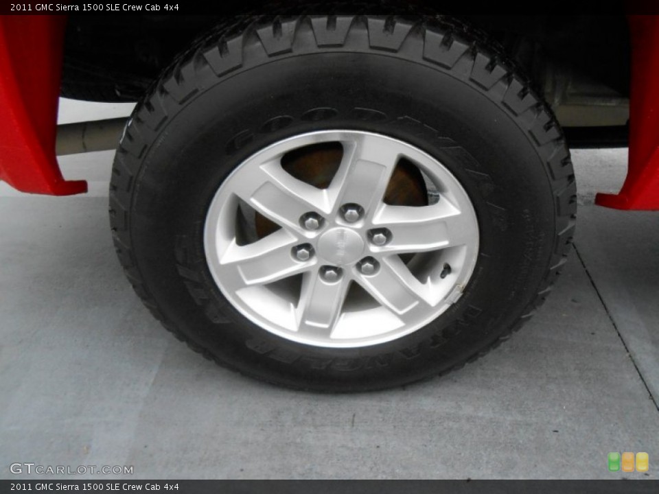 2011 GMC Sierra 1500 SLE Crew Cab 4x4 Wheel and Tire Photo #77102330