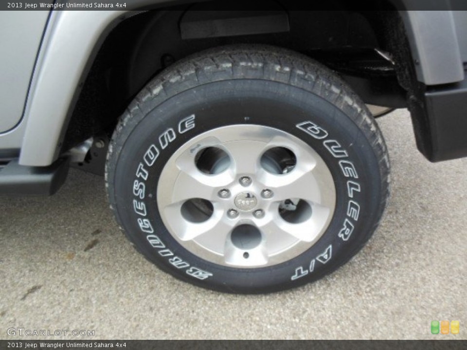 2013 Jeep Wrangler Unlimited Sahara 4x4 Wheel and Tire Photo #77123351
