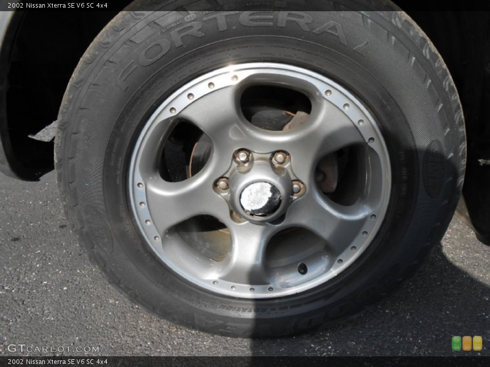 2002 Nissan Xterra SE V6 SC 4x4 Wheel and Tire Photo #77145818