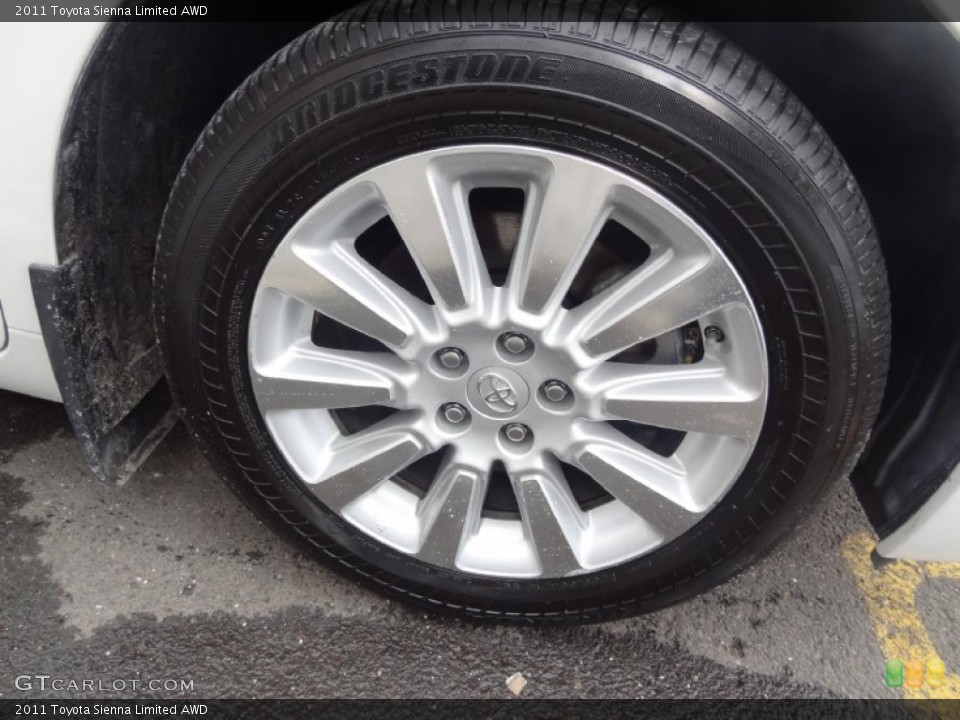 2011 Toyota Sienna Limited AWD Wheel and Tire Photo #77164196