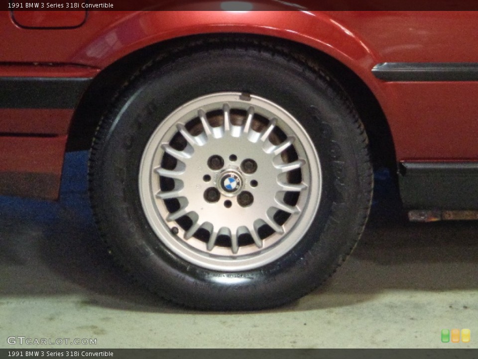 1991 BMW 3 Series 318i Convertible Wheel and Tire Photo #77182901