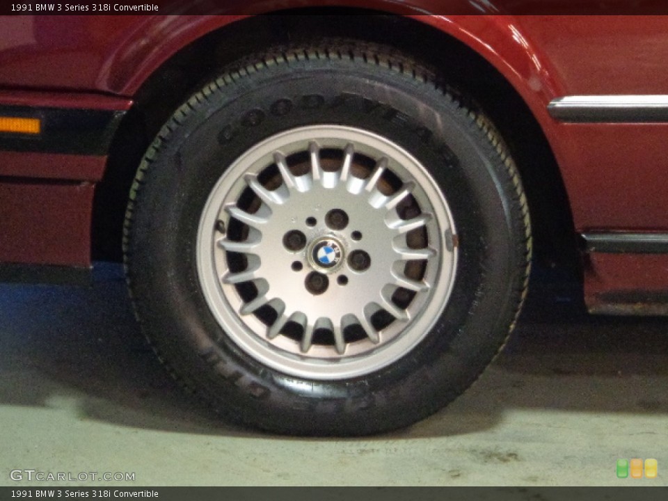 1991 BMW 3 Series 318i Convertible Wheel and Tire Photo #77182955