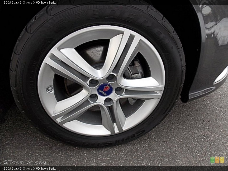 2009 Saab 9-3 Aero XWD Sport Sedan Wheel and Tire Photo #77202453