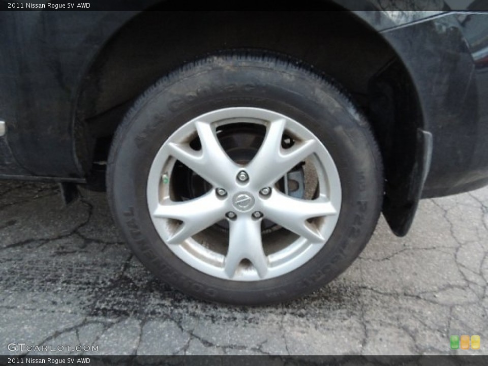 2011 Nissan Rogue SV AWD Wheel and Tire Photo #77217315