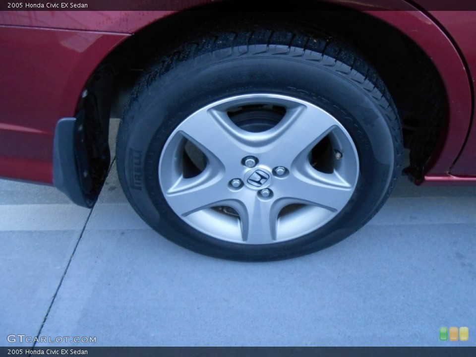 2005 Honda Civic EX Sedan Wheel and Tire Photo #77244761