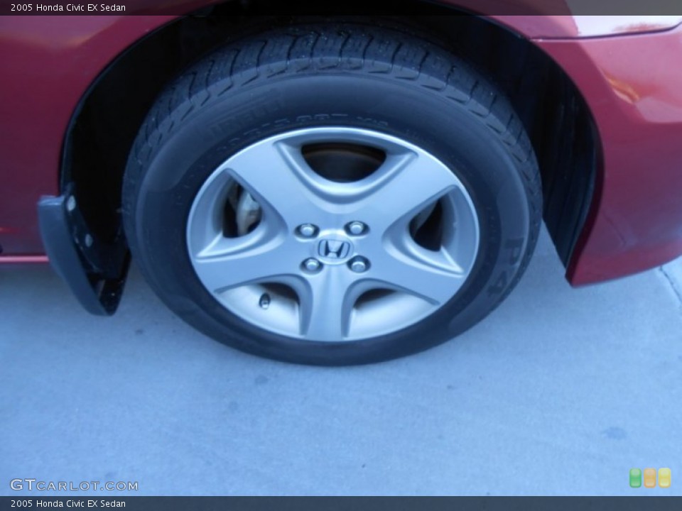2005 Honda Civic EX Sedan Wheel and Tire Photo #77244790