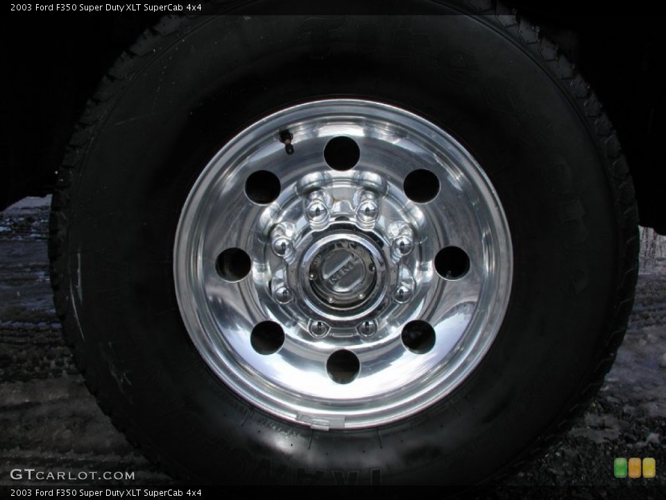 2003 Ford F350 Super Duty XLT SuperCab 4x4 Wheel and Tire Photo #77245164