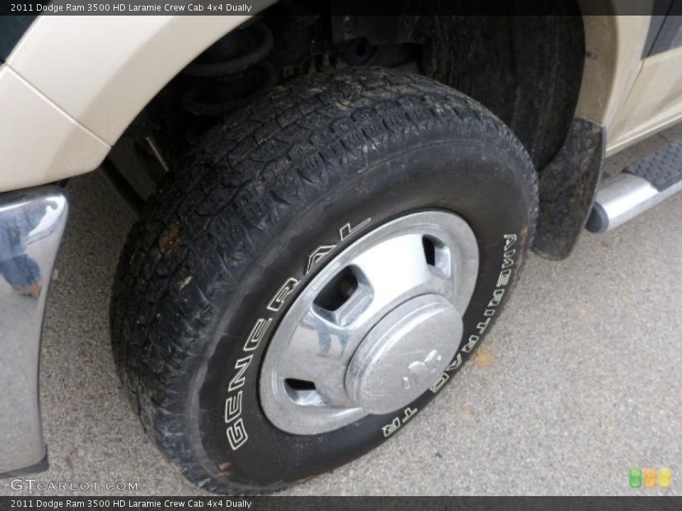2011 Dodge Ram 3500 HD Laramie Crew Cab 4x4 Dually Wheel and Tire Photo #77259452