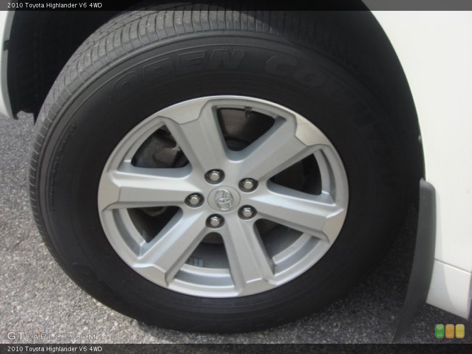 2010 Toyota Highlander V6 4WD Wheel and Tire Photo #77304477