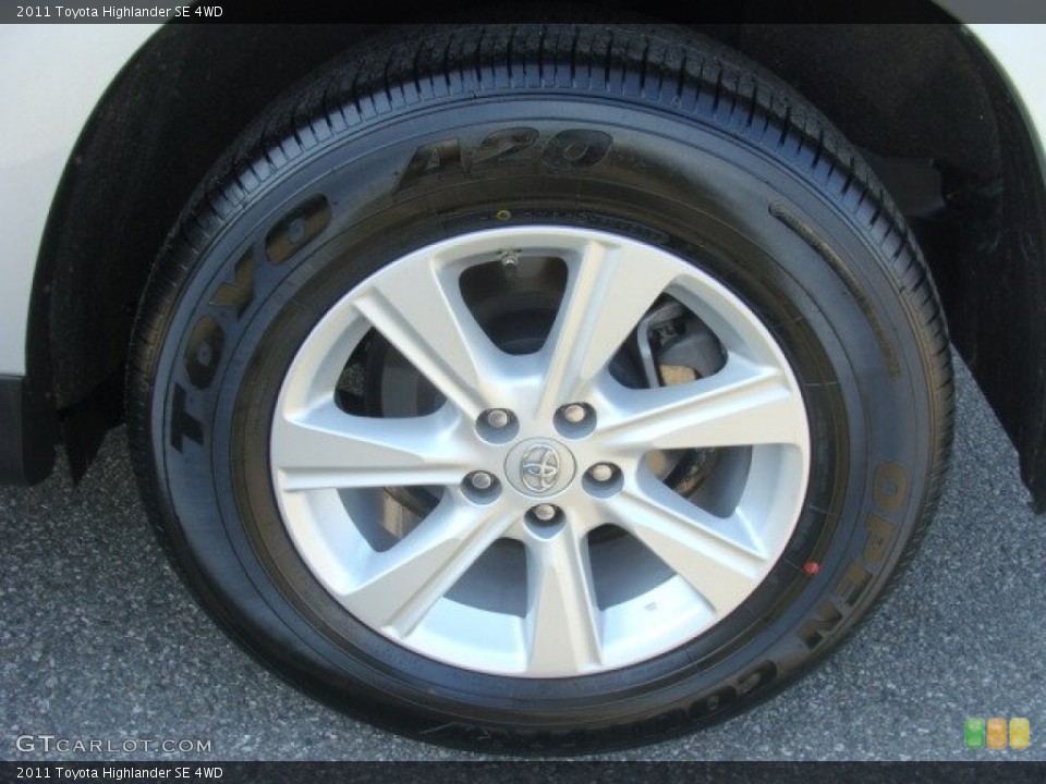 2011 Toyota Highlander SE 4WD Wheel and Tire Photo #77317809