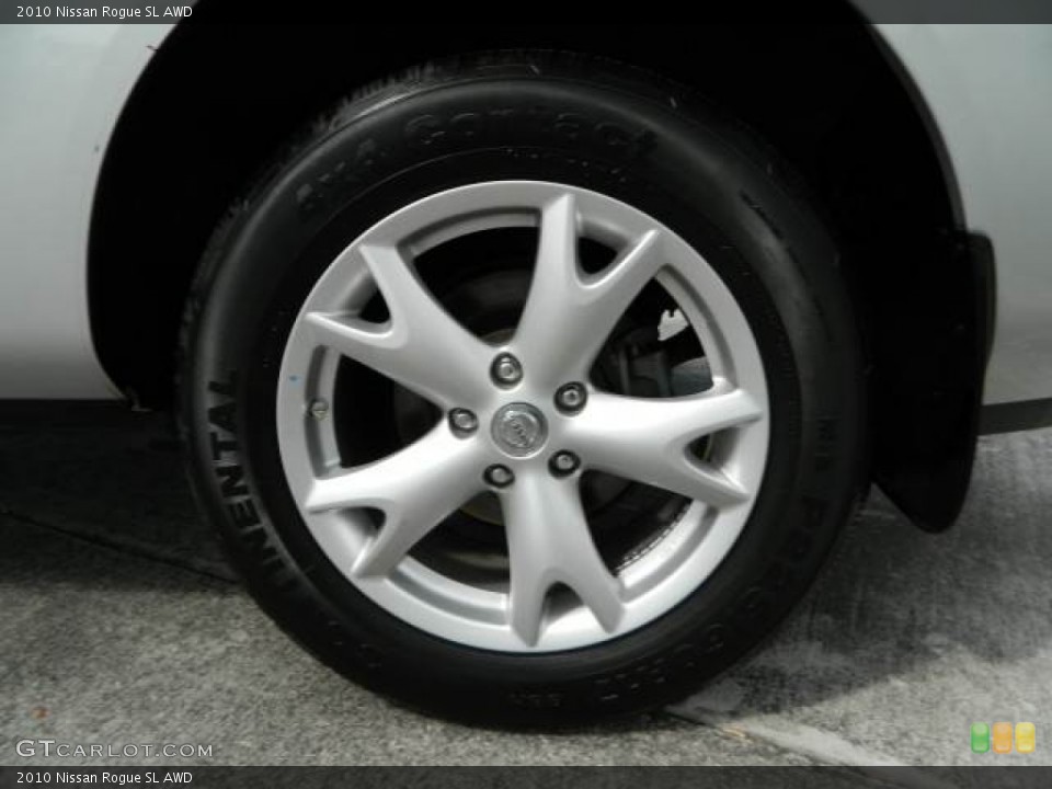 2010 Nissan Rogue SL AWD Wheel and Tire Photo #77322902