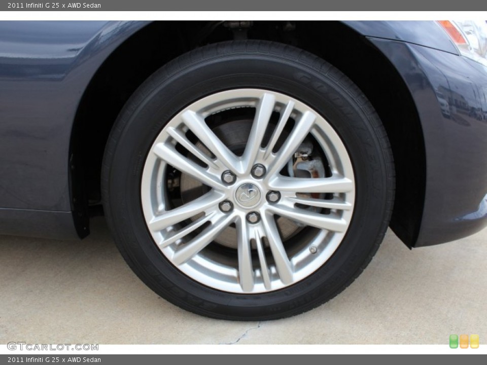 2011 Infiniti G 25 x AWD Sedan Wheel and Tire Photo #77377397