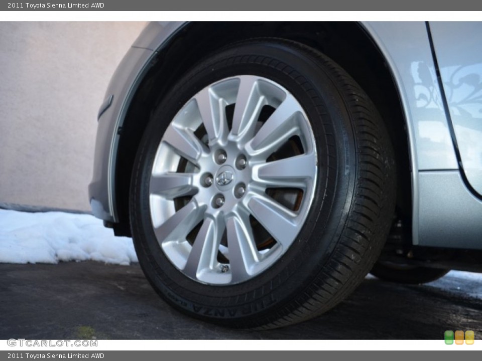 2011 Toyota Sienna Limited AWD Wheel and Tire Photo #77381631