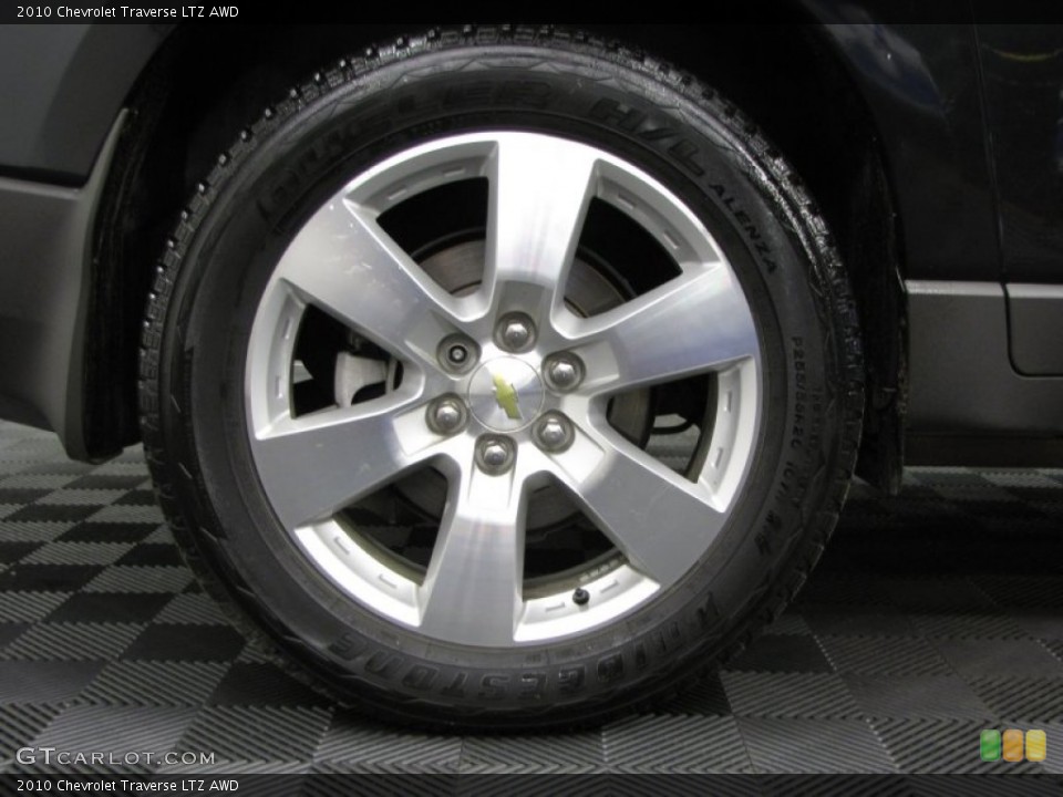 2010 Chevrolet Traverse LTZ AWD Wheel and Tire Photo #77382534