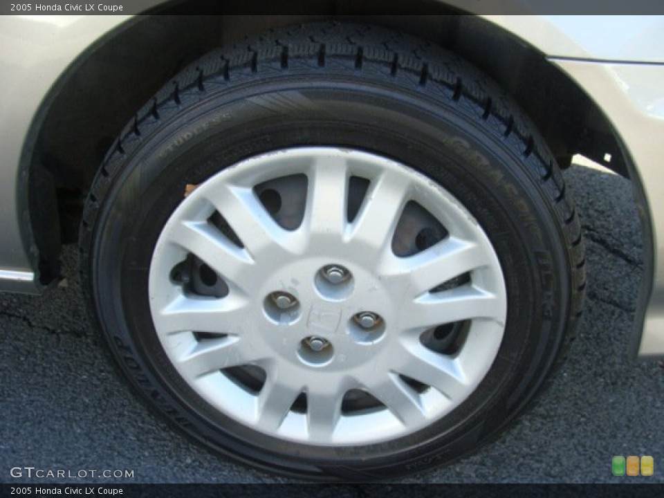 2005 Honda Civic LX Coupe Wheel and Tire Photo #77392251