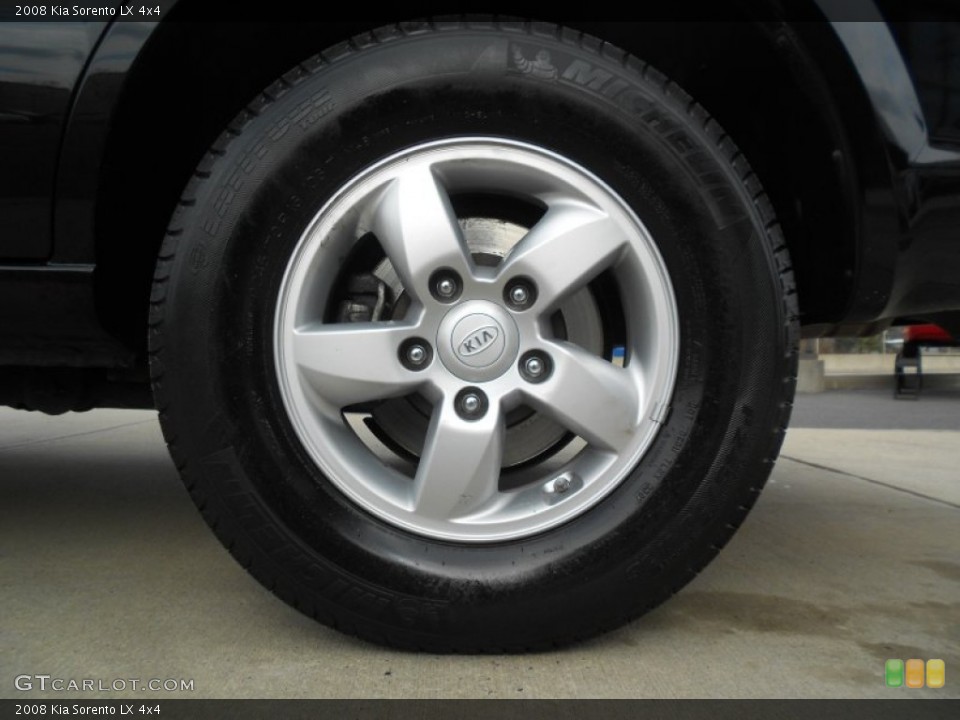 2008 Kia Sorento LX 4x4 Wheel and Tire Photo #77399775