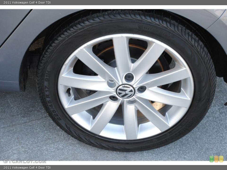 2011 Volkswagen Golf 4 Door TDI Wheel and Tire Photo #77406927