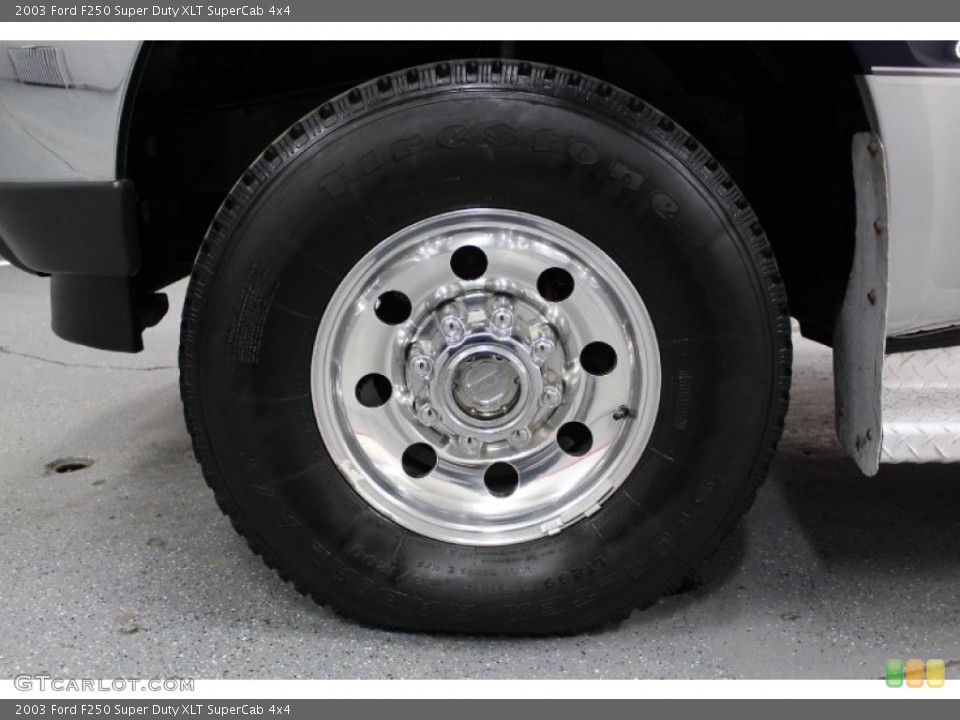 2003 Ford F250 Super Duty XLT SuperCab 4x4 Wheel and Tire Photo #77447014