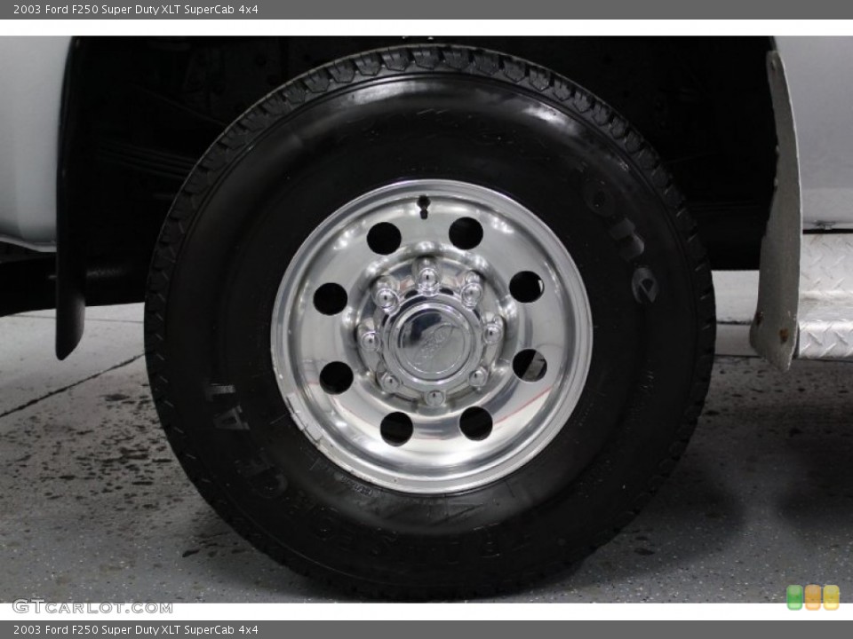 2003 Ford F250 Super Duty XLT SuperCab 4x4 Wheel and Tire Photo #77447074