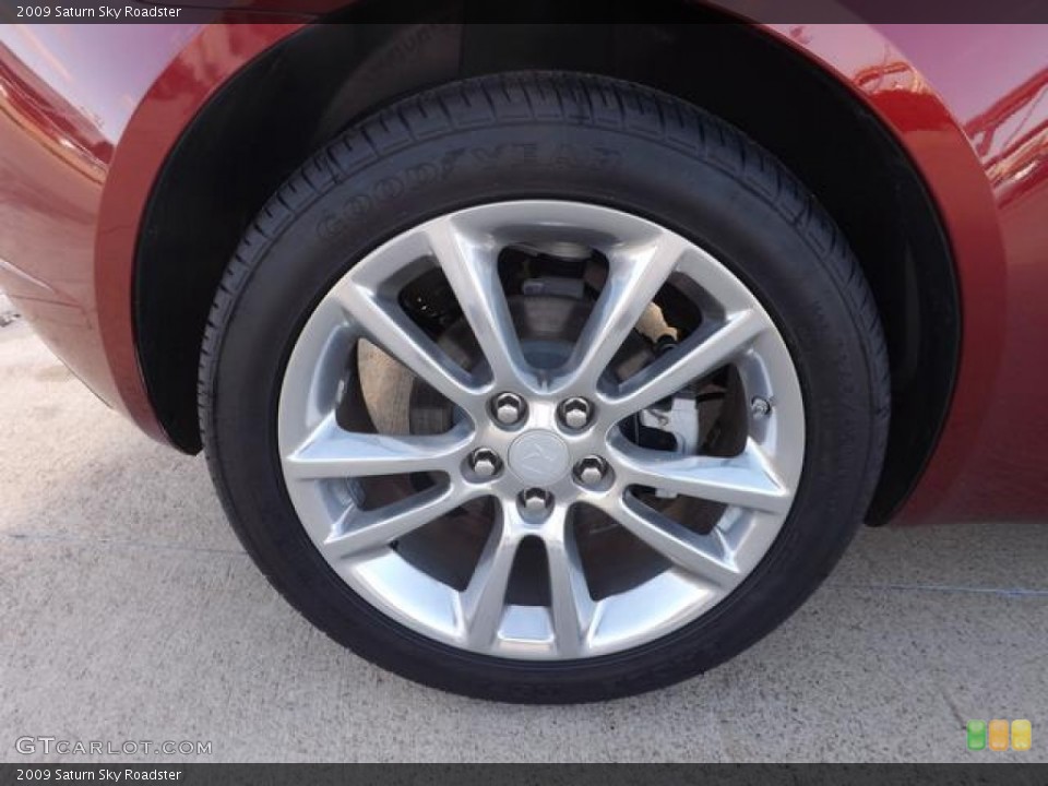 2009 Saturn Sky Roadster Wheel and Tire Photo #77489407