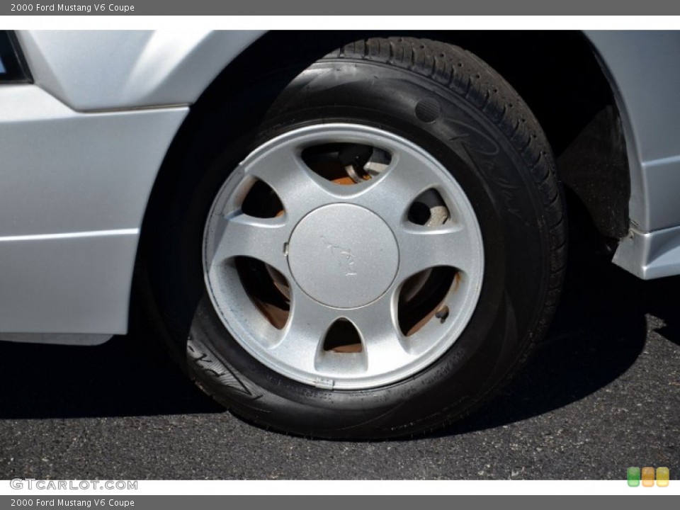 2000 Ford Mustang V6 Coupe Wheel and Tire Photo #77504475