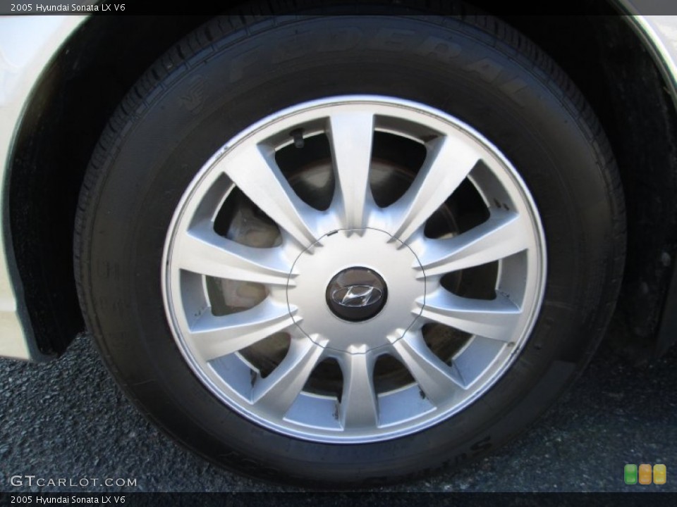 2005 Hyundai Sonata LX V6 Wheel and Tire Photo #77504699