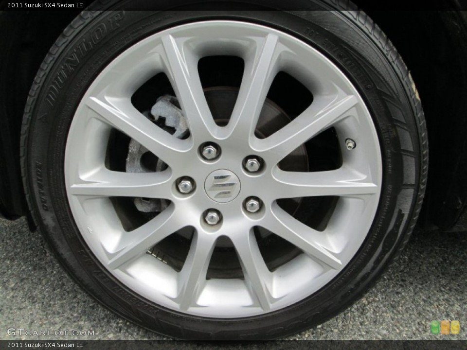 2011 Suzuki SX4 Sedan LE Wheel and Tire Photo #77532689