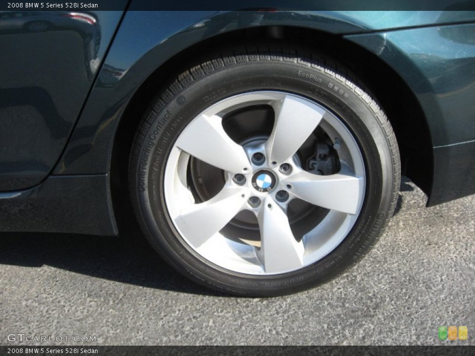 2008 BMW 5 Series 528i Sedan Wheel and Tire Photo #77578428