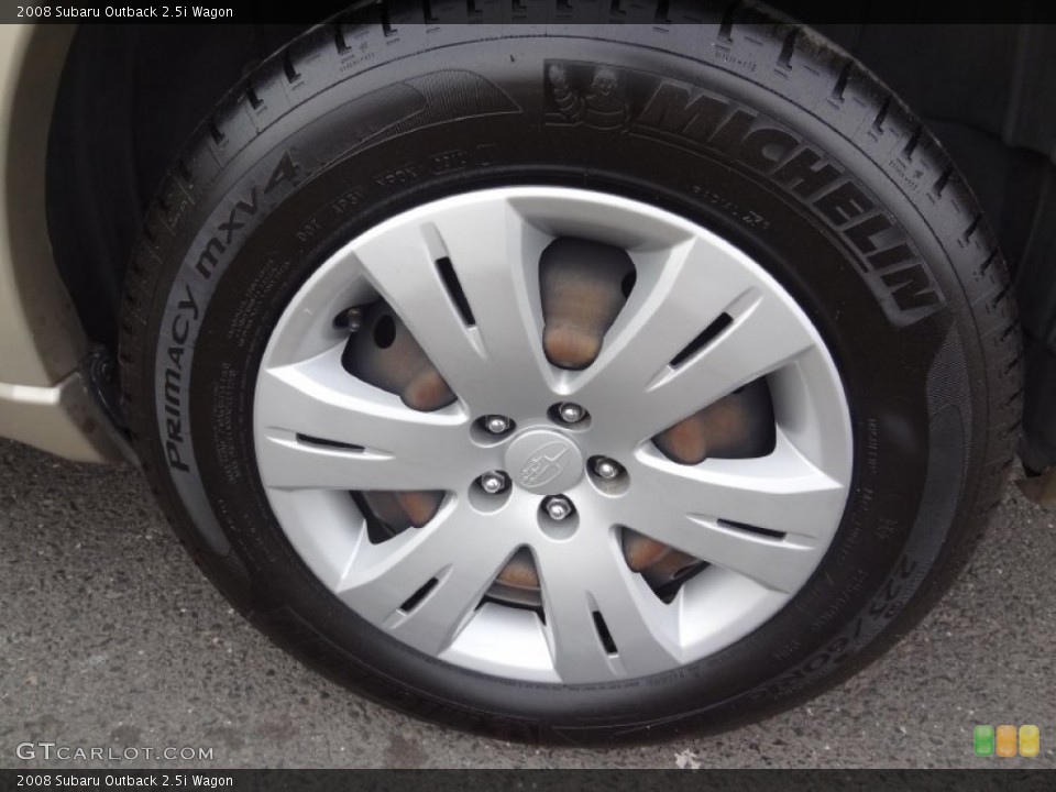 2008 Subaru Outback 2.5i Wagon Wheel and Tire Photo #77588523