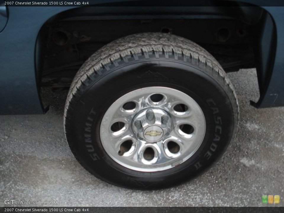 2007 Chevrolet Silverado 1500 LS Crew Cab 4x4 Wheel and Tire Photo #77590688