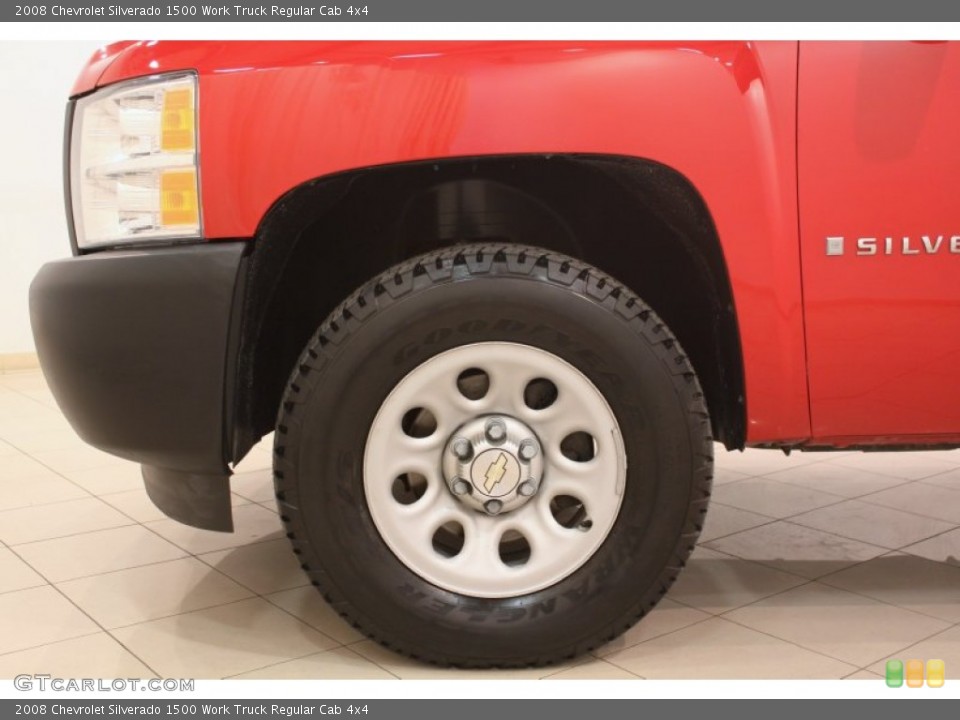 2008 Chevrolet Silverado 1500 Work Truck Regular Cab 4x4 Wheel and Tire Photo #77646489