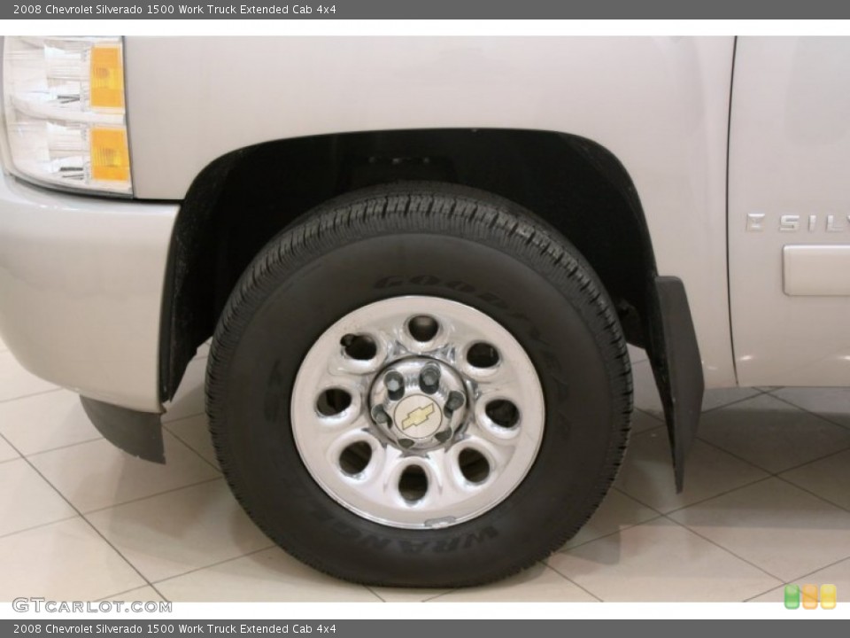 2008 Chevrolet Silverado 1500 Work Truck Extended Cab 4x4 Wheel and Tire Photo #77646838