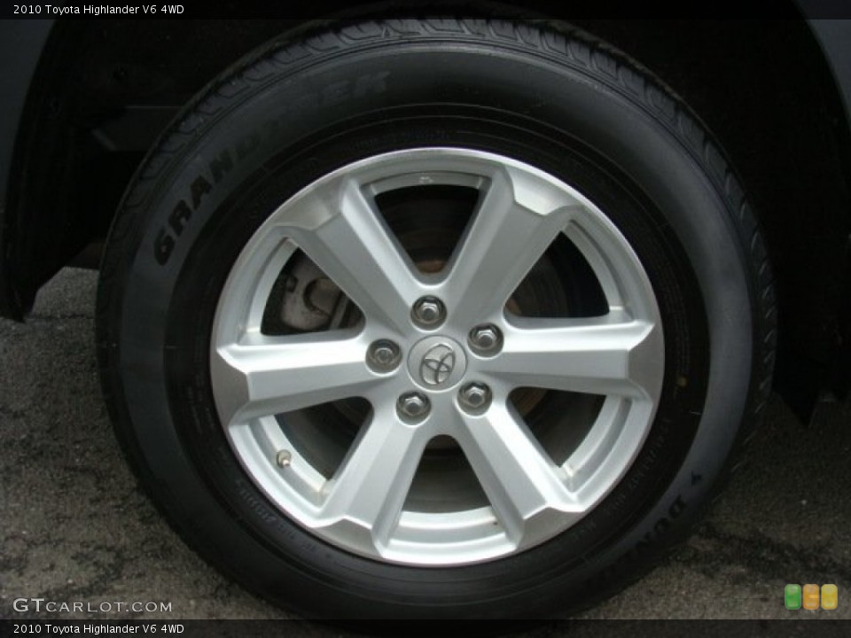 2010 Toyota Highlander V6 4WD Wheel and Tire Photo #77654532