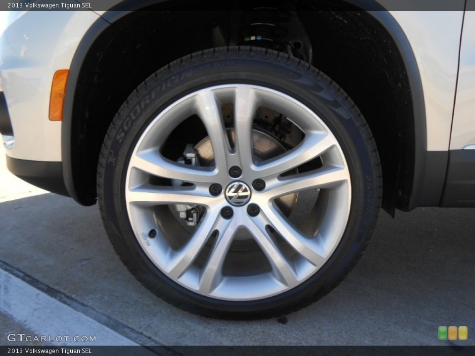 2013 Volkswagen Tiguan SEL Wheel and Tire Photo #77671626