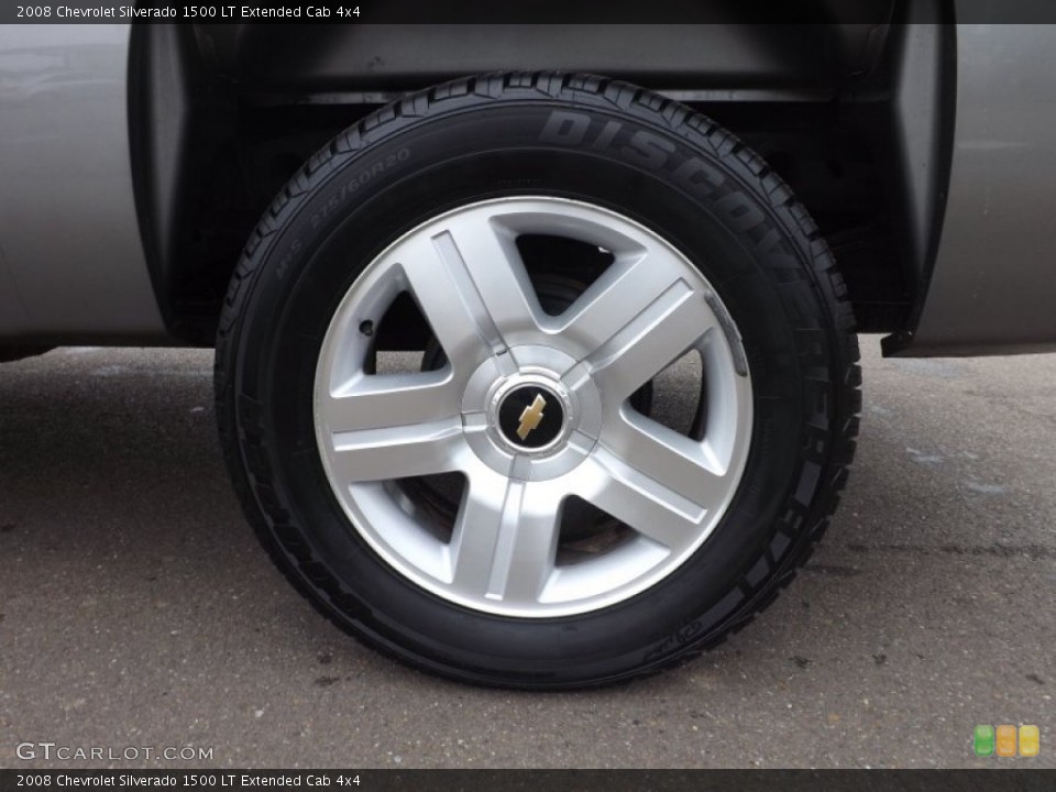 2008 Chevrolet Silverado 1500 LT Extended Cab 4x4 Wheel and Tire Photo #77677290