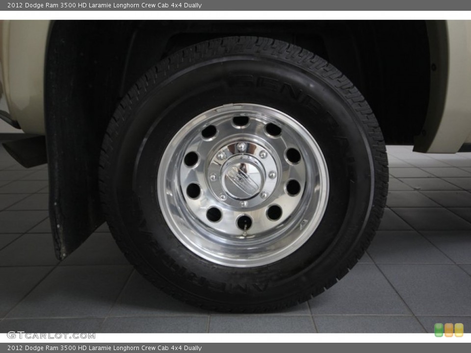 2012 Dodge Ram 3500 HD Laramie Longhorn Crew Cab 4x4 Dually Wheel and Tire Photo #77680524