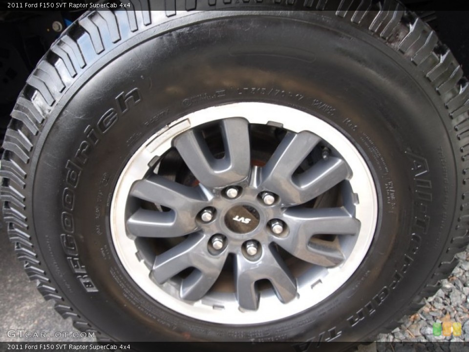 2011 Ford F150 SVT Raptor SuperCab 4x4 Wheel and Tire Photo #77685804