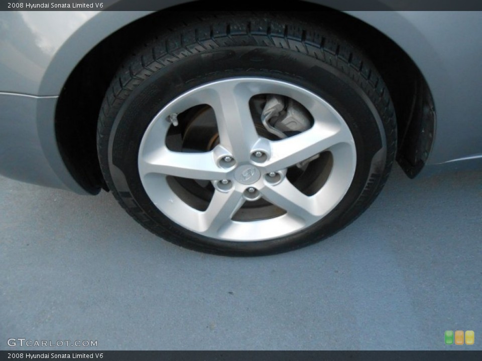 2008 Hyundai Sonata Limited V6 Wheel and Tire Photo #77727642