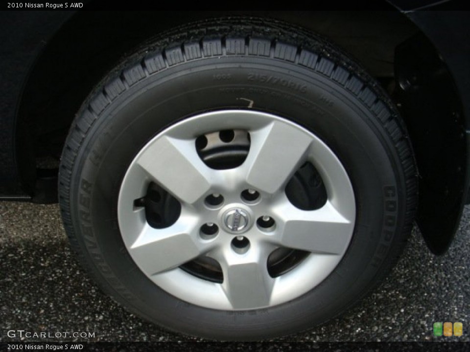 2010 Nissan Rogue S AWD Wheel and Tire Photo #77735415
