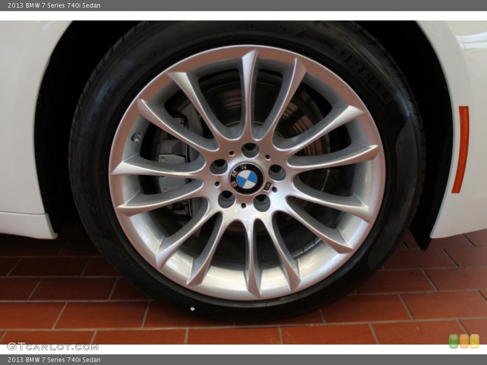 2013 BMW 7 Series 740i Sedan Wheel and Tire Photo #77739473