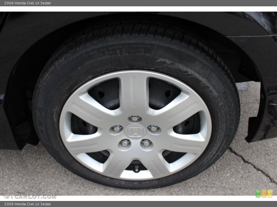 2009 Honda Civic LX Sedan Wheel and Tire Photo #77777490