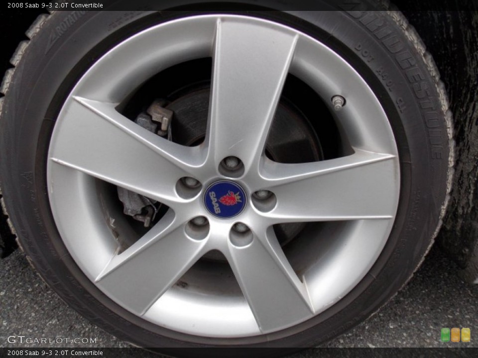 2008 Saab 9-3 2.0T Convertible Wheel and Tire Photo #77786044