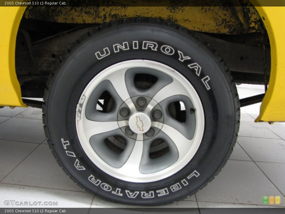 2003 Chevrolet S10 LS Regular Cab Wheel and Tire Photo #77803214