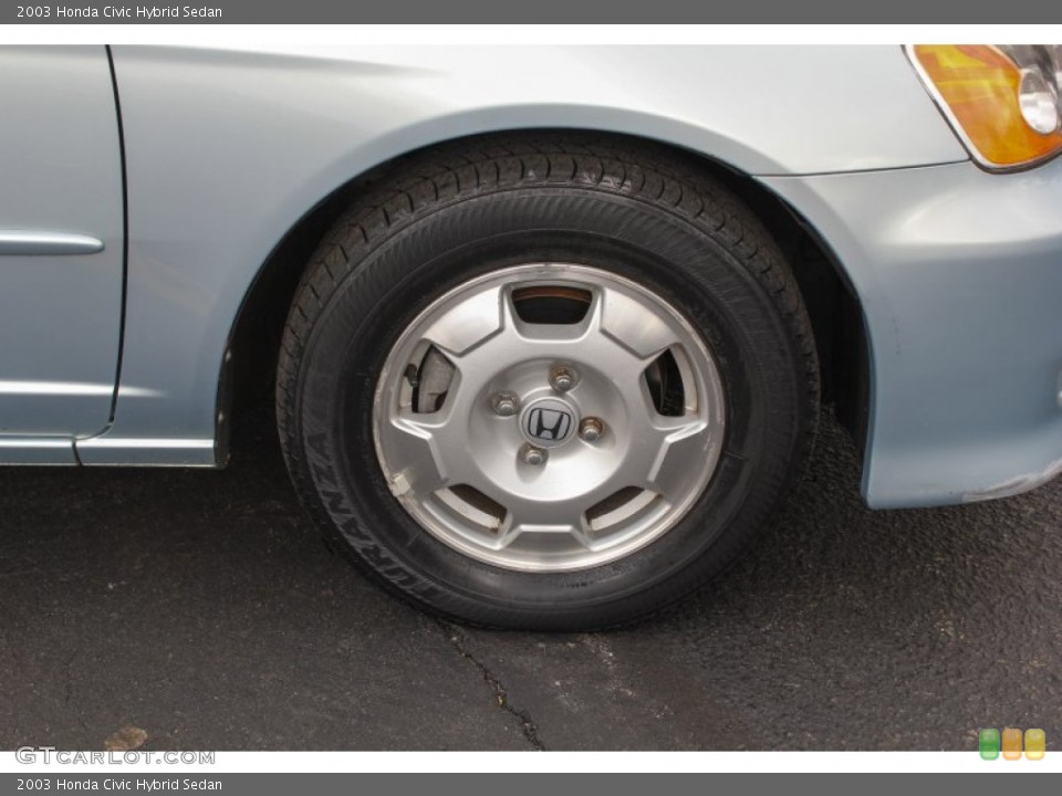 2003 Honda Civic Hybrid Sedan Wheel and Tire Photo #77805620
